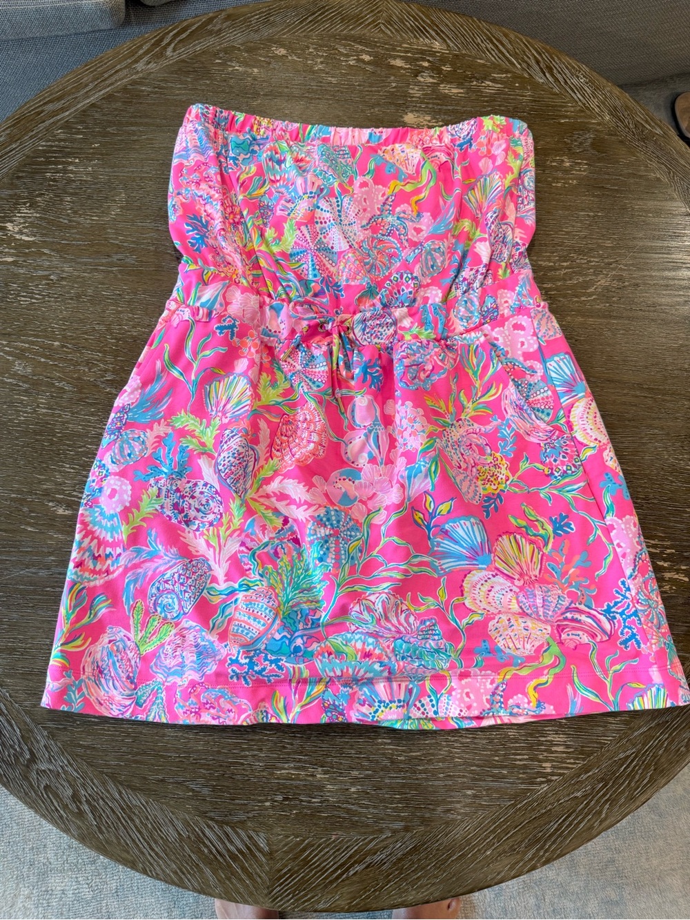 Lilly Pulitzer Vibrant Pink Floral Strapless Sundress